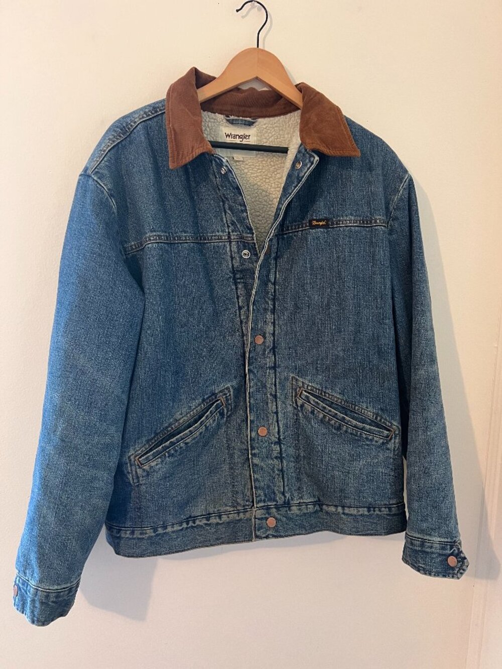 Large Buffalo Trace Wrangler Men's Barrel House Denim Jacket